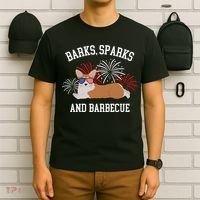 Barks Sparks And Barbecue Corgi 4th Of July T-Shirt thumb 6