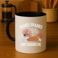 Barks Sparks And Barbecue Corgi 4th Of July Coffee Mug thumb 4