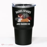 Barks Sparks And Barbecue Corgi 4th Of July Tumbler thumb 0