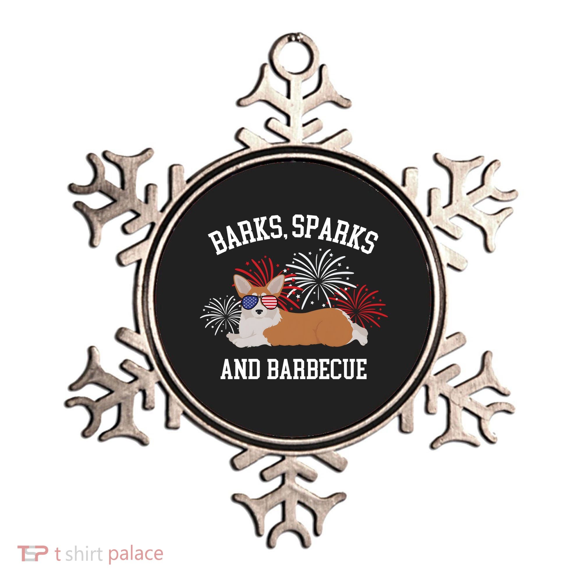 Barks Sparks And Barbecue Corgi 4th Of July Ornament