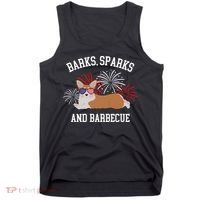 Barks Sparks And Barbecue Corgi 4th Of July Tank Top thumb 0