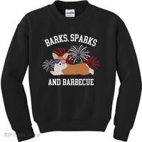 Barks Sparks And Barbecue Corgi 4th Of July Kids Sweatshirt thumb 0