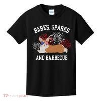 Barks Sparks And Barbecue Corgi 4th Of July Kids T-Shirt thumb 0