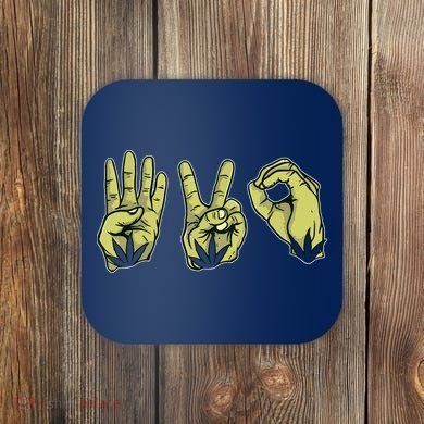 Best Stoner Artwork 420 Marijuana Gift Weed Lover Reefer Coaster