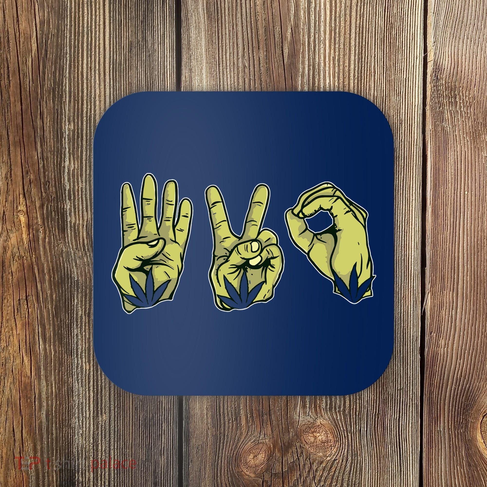 Best Stoner Artwork 420 Marijuana Gift Weed Lover Reefer Coaster