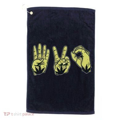 Best Stoner Artwork 420 Marijuana Gift Weed Lover Reefer Golf Towel