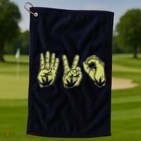 Best Stoner Artwork 420 Marijuana Gift Weed Lover Reefer Golf Towel thumb 1