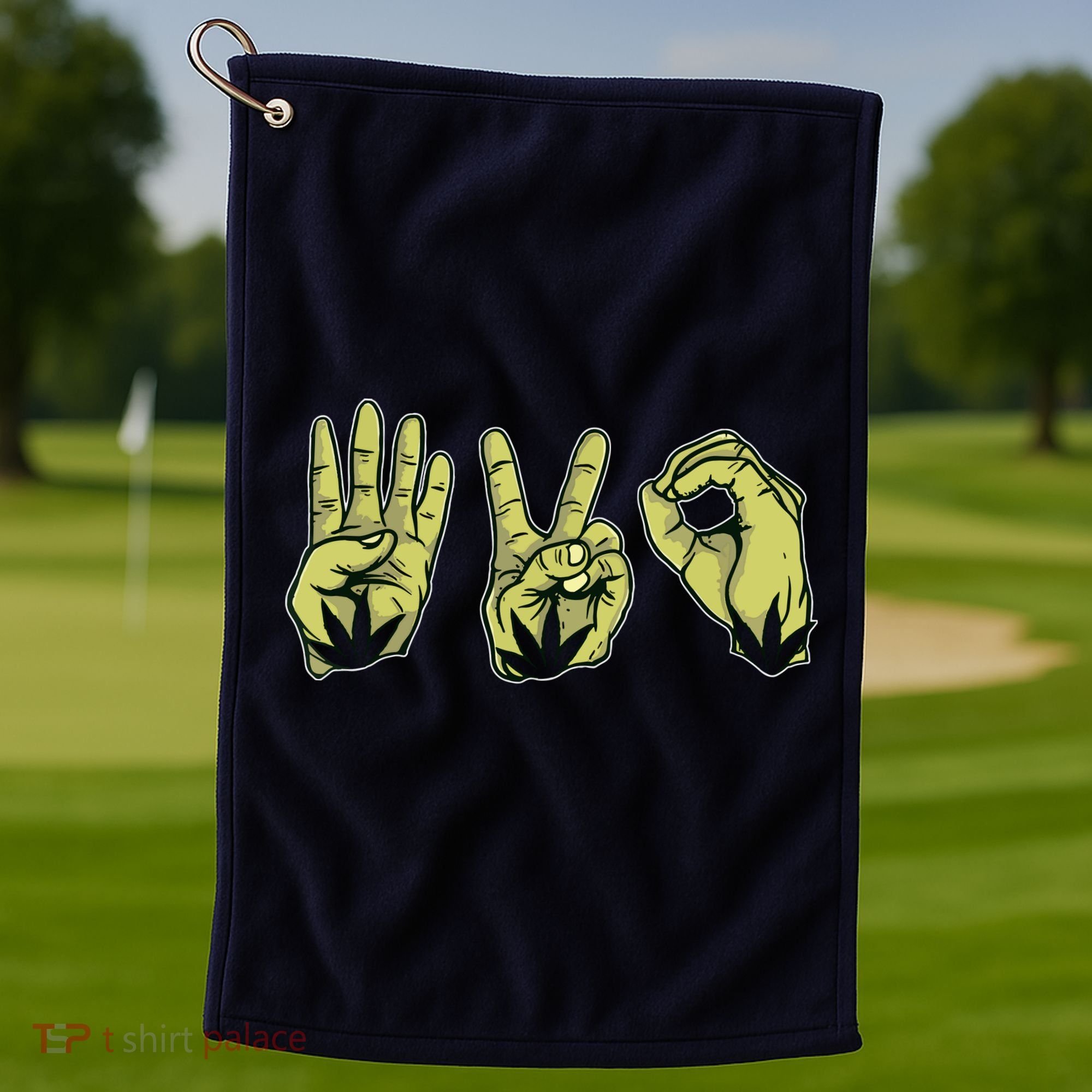 Best Stoner Artwork 420 Marijuana Gift Weed Lover Reefer Golf Towel