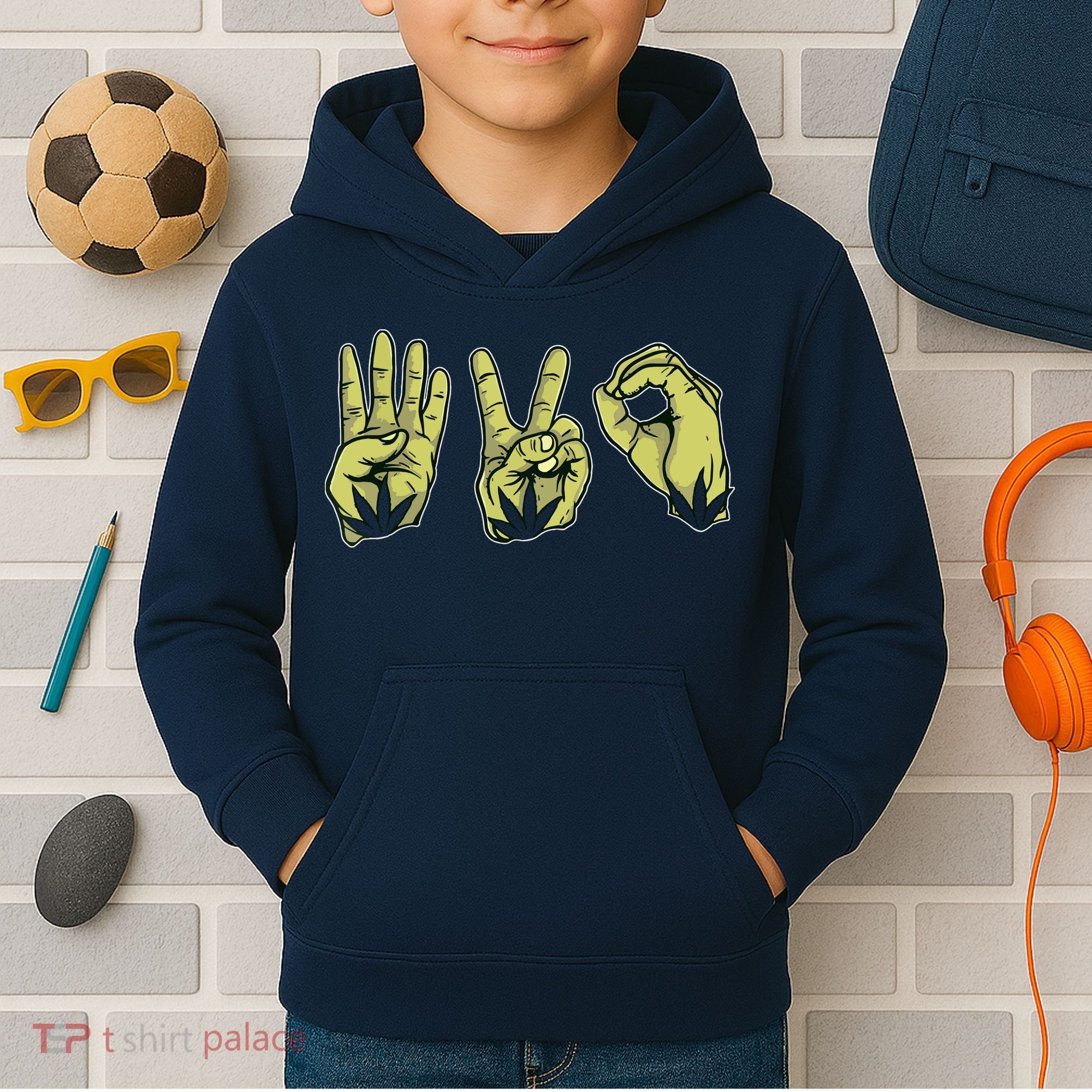 Best Stoner Artwork 420 Marijuana Gift Weed Lover Reefer Kids Hoodie
