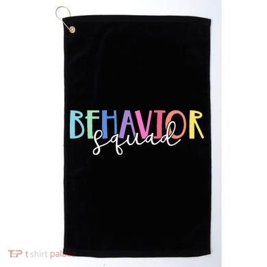 BEHAVIOR SQUAD ABA Therapist RBT Therapy Behaviour Team Golf Towel