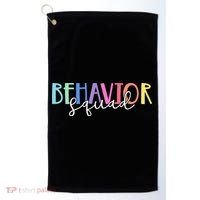BEHAVIOR SQUAD ABA Therapist RBT Therapy Behaviour Team Golf Towel thumb 0