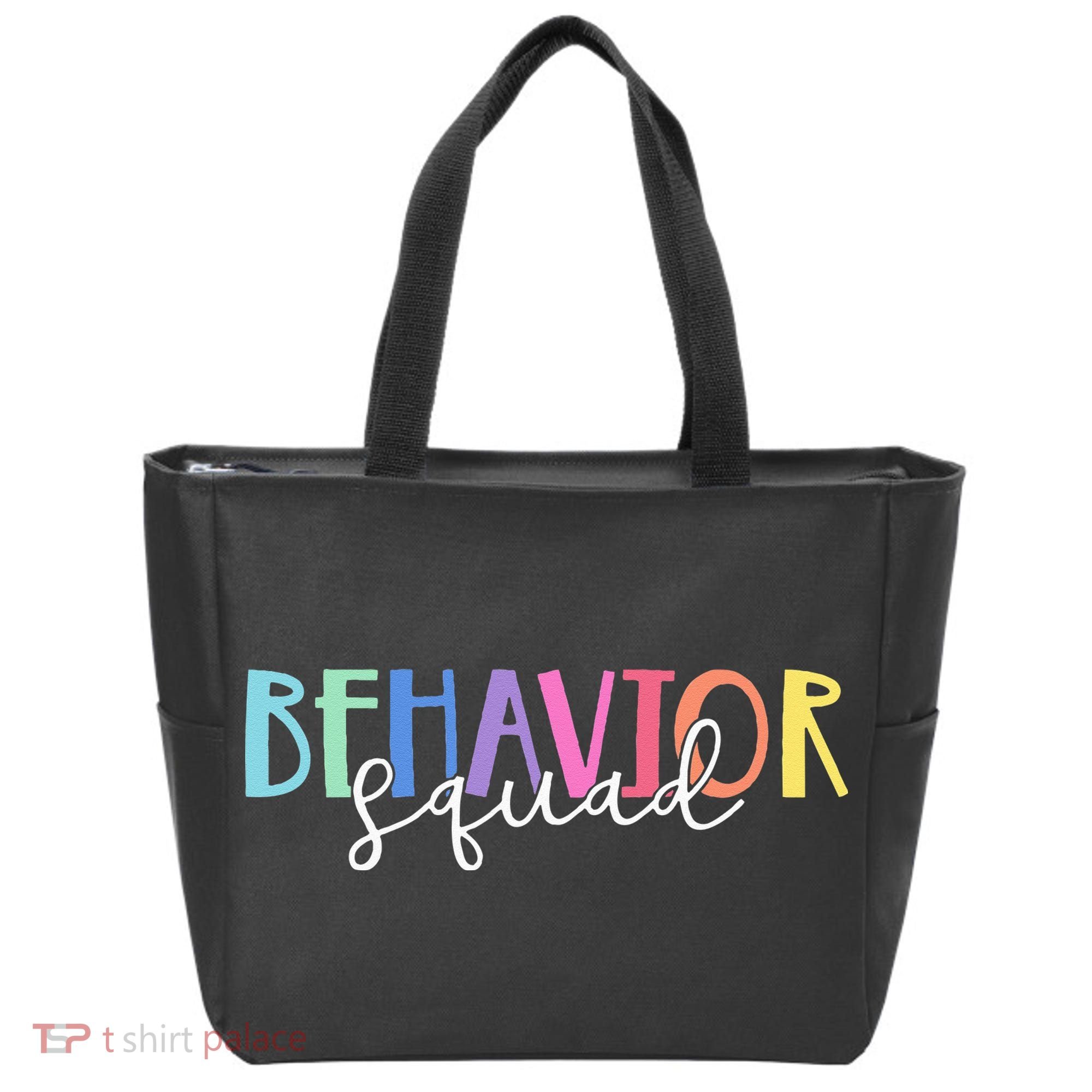 BEHAVIOR SQUAD ABA Therapist RBT Therapy Behaviour Team Tote Bag