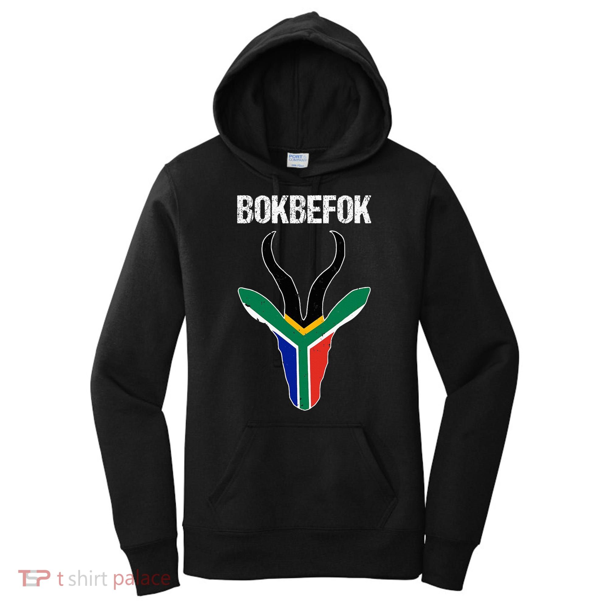 Bokbefok South African Rugby Bokke South Africa Flag Colours Women's Hoodie