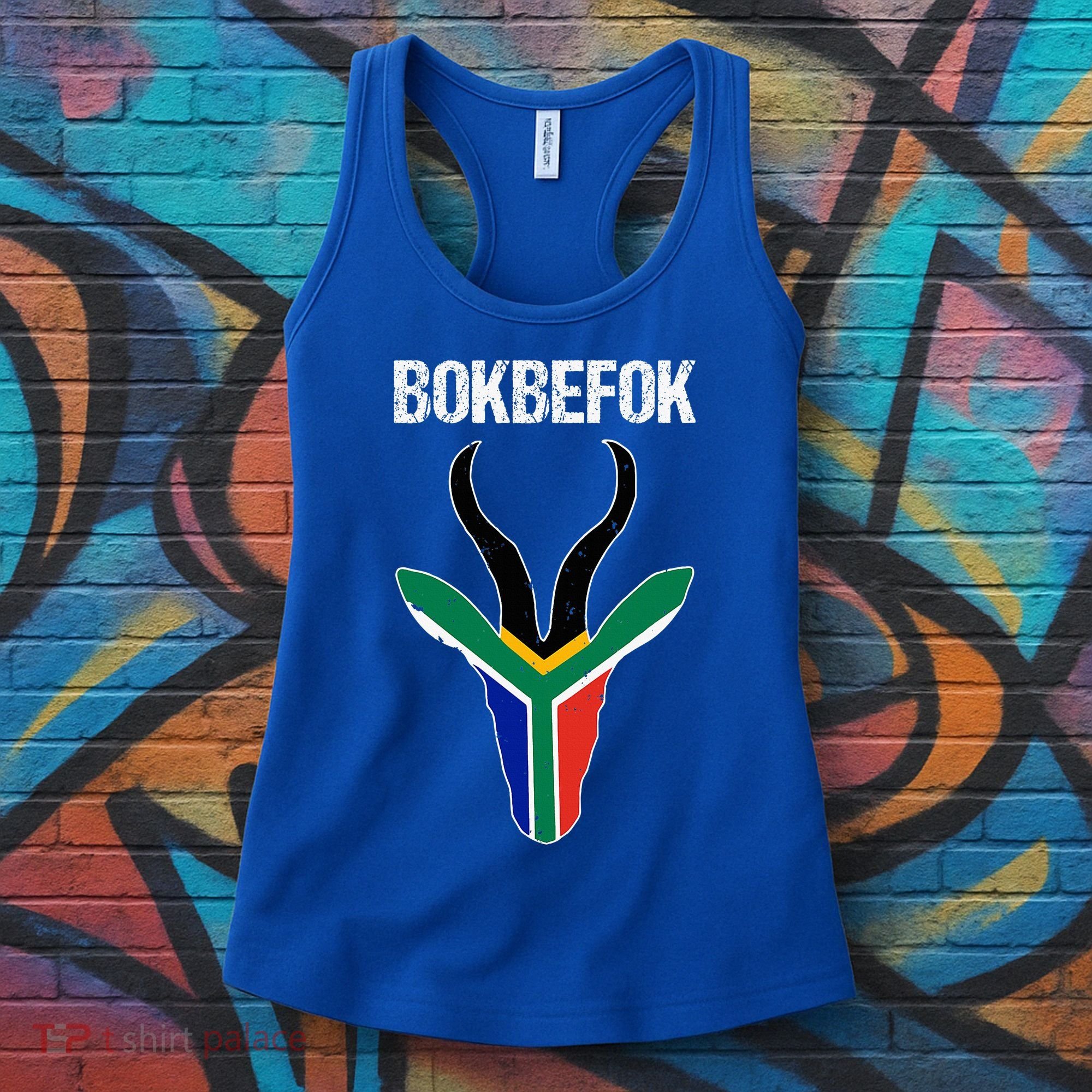 Bokbefok South African Rugby Bokke South Africa Flag Colours Women's Tank Top