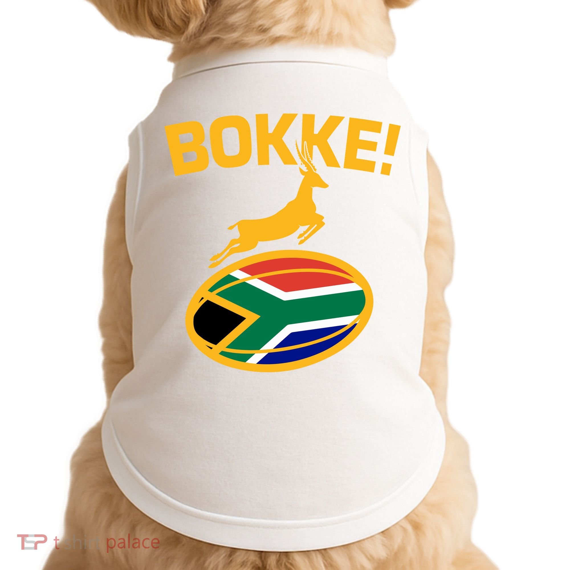 Bokke South African Rugby Fan Doggie Tank