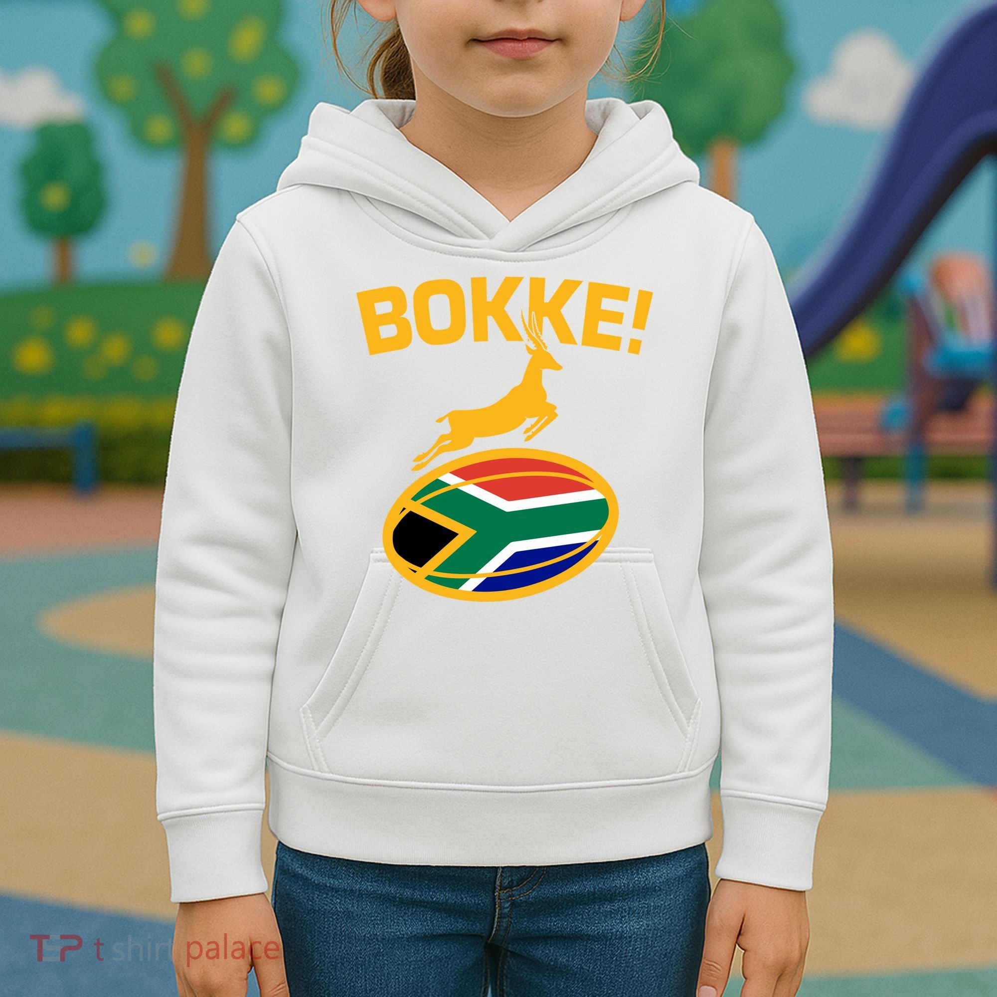 Bokke South African Rugby Fan Kids Hoodie
