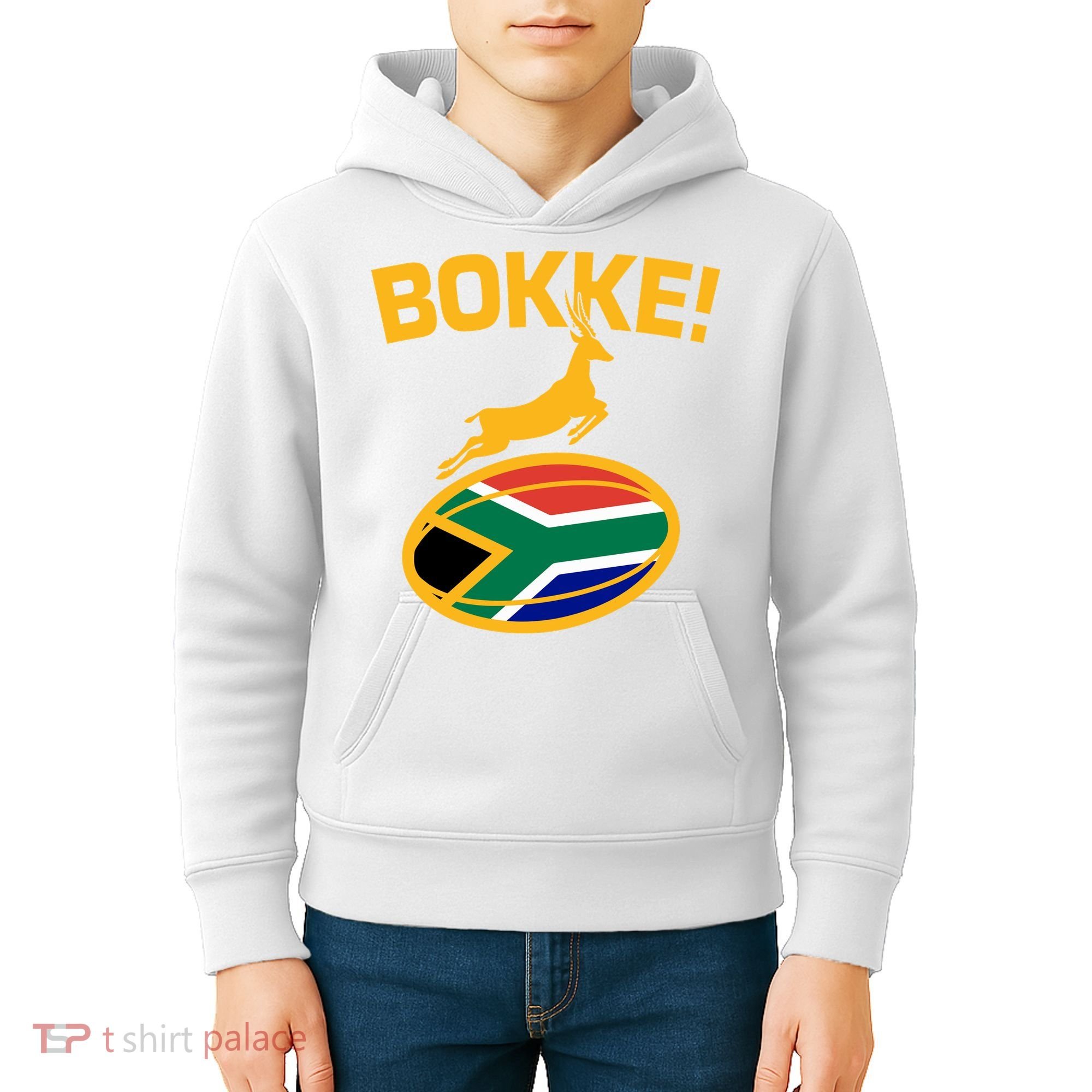 Bokke South African Rugby Fan Kids Hoodie