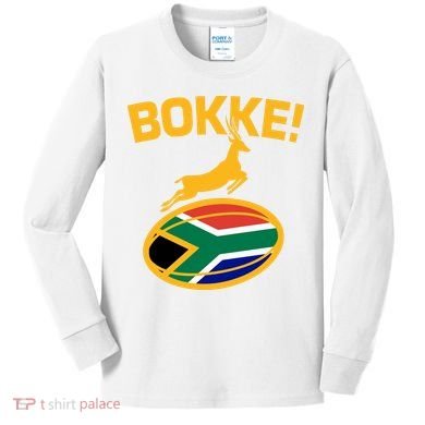 Bokke South African Rugby Fan Kids Long Sleeve Shirt