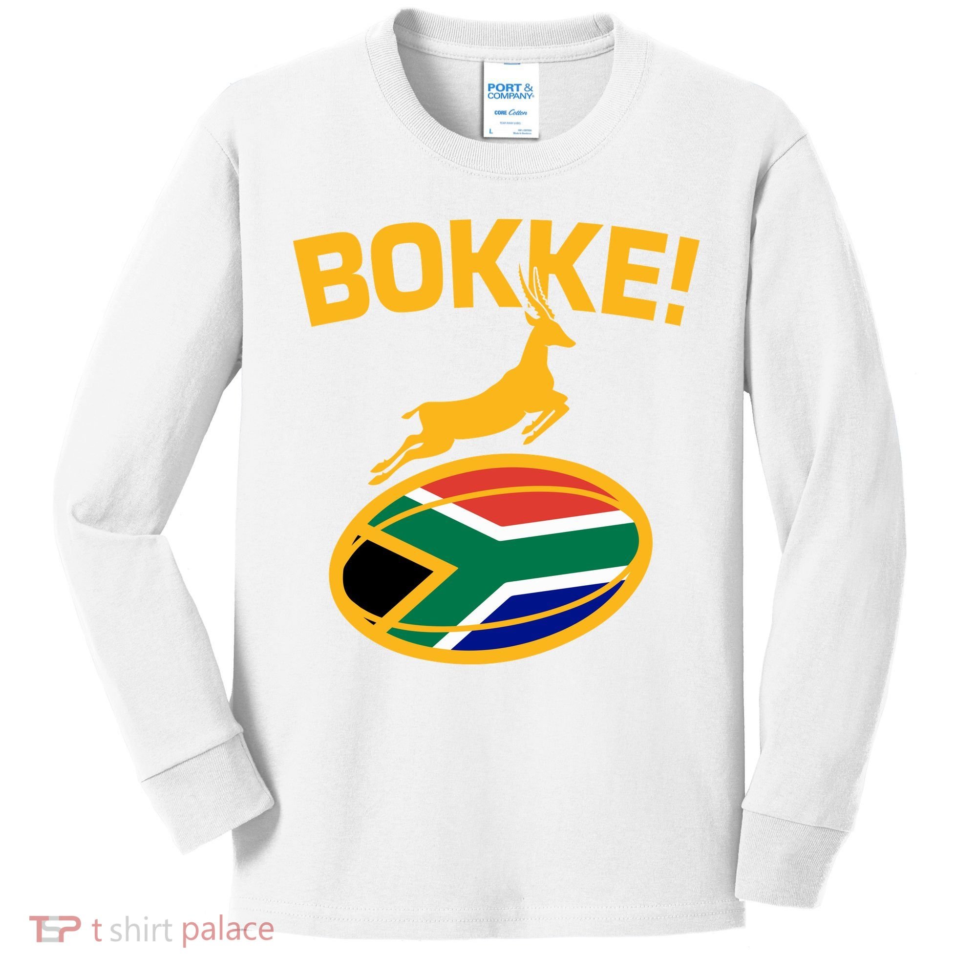 Bokke South African Rugby Fan Kids Long Sleeve Shirt