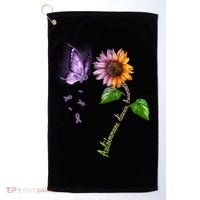 Butterfly Sunflower Autoimmune Disease Awareness Gift Golf Towel thumb 0