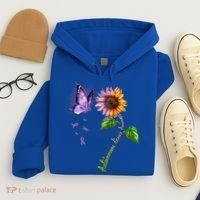 Butterfly Sunflower Autoimmune Disease Awareness Gift Hoodie thumb 4