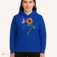 Butterfly Sunflower Autoimmune Disease Awareness Gift Hoodie thumb 5