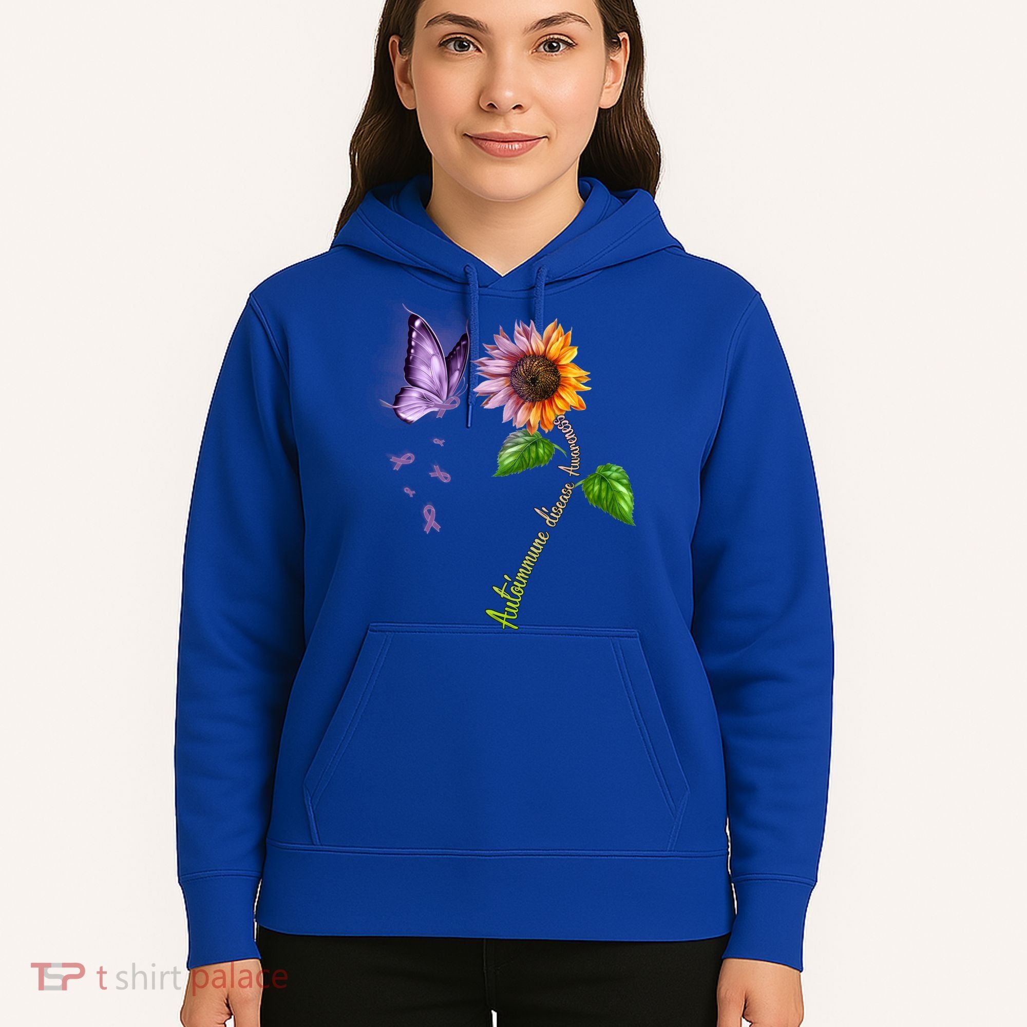 Butterfly Sunflower Autoimmune Disease Awareness Gift Hoodie
