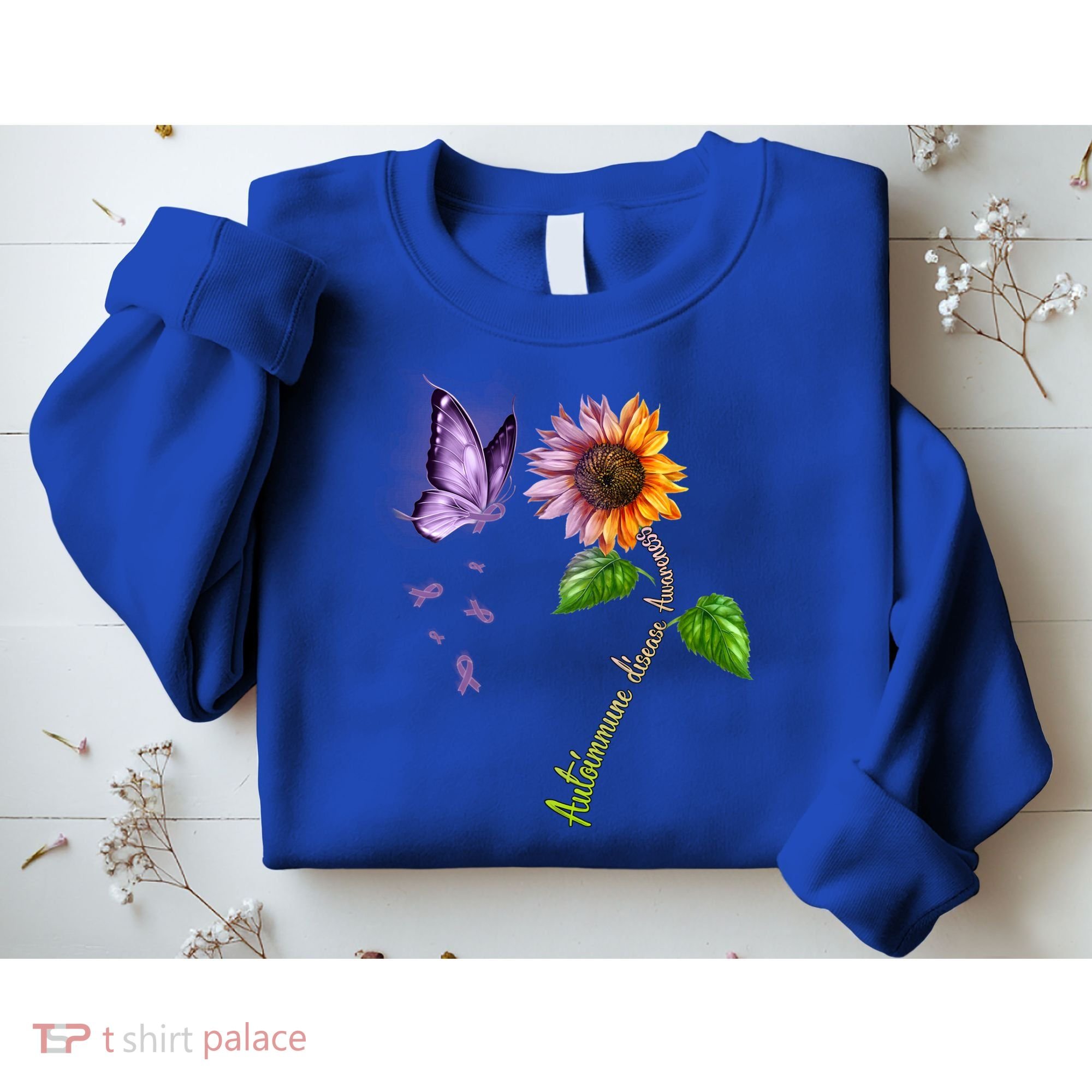 Butterfly Sunflower Autoimmune Disease Awareness Gift Sweatshirt