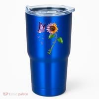 Butterfly Sunflower Autoimmune Disease Awareness Gift Tumbler thumb 0