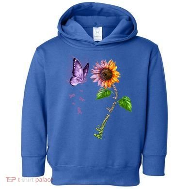Butterfly Sunflower Autoimmune Disease Awareness Gift Toddler Hoodie