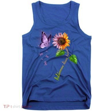 Butterfly Sunflower Autoimmune Disease Awareness Gift Tank Top