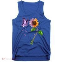Butterfly Sunflower Autoimmune Disease Awareness Gift Tank Top thumb 0