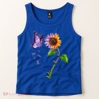 Butterfly Sunflower Autoimmune Disease Awareness Gift Tank Top thumb 2