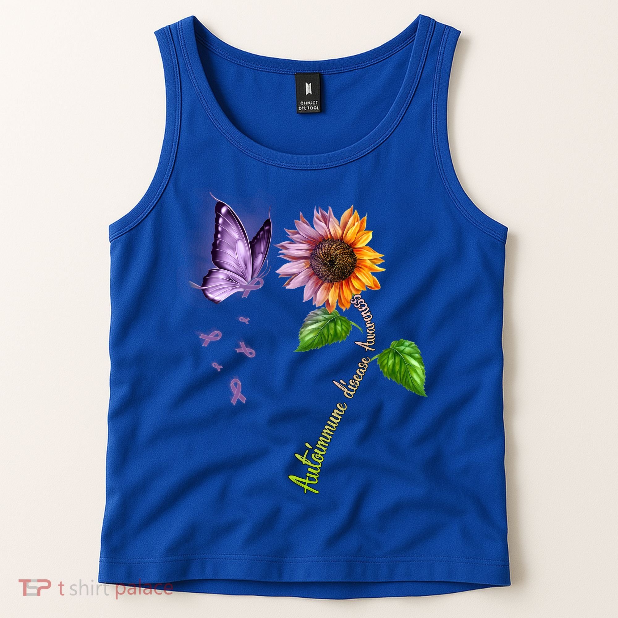 Butterfly Sunflower Autoimmune Disease Awareness Gift Tank Top