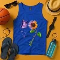 Butterfly Sunflower Autoimmune Disease Awareness Gift Tank Top thumb 4