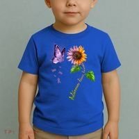 Butterfly Sunflower Autoimmune Disease Awareness Gift Toddler T-Shirt thumb 2