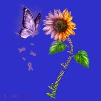 Butterfly Sunflower Autoimmune Disease Awareness Gift Toddler T-Shirt thumb 4