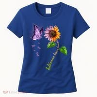 Butterfly Sunflower Autoimmune Disease Awareness Gift Women's T-Shirt thumb 0