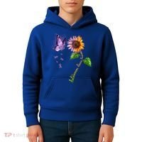Butterfly Sunflower Autoimmune Disease Awareness Gift Kids Hoodie thumb 4