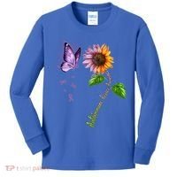 Butterfly Sunflower Autoimmune Disease Awareness Gift Kids Long Sleeve Shirt thumb 0