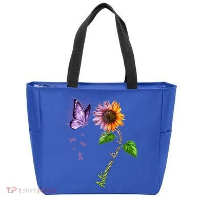 Butterfly Sunflower Autoimmune Disease Awareness Gift Tote Bag