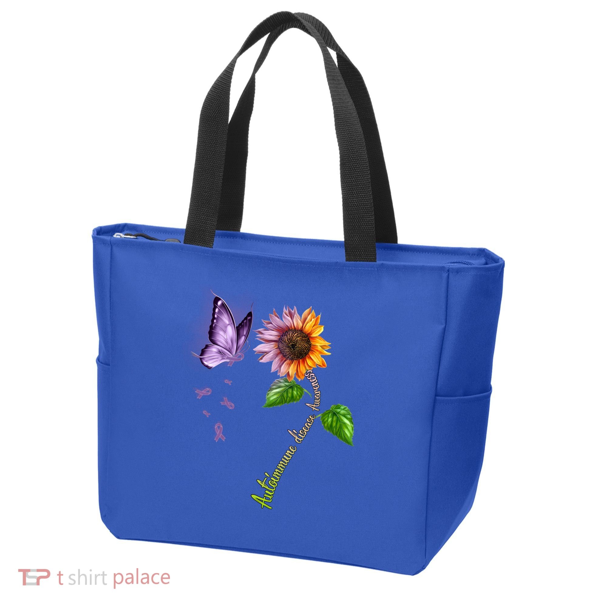 Butterfly Sunflower Autoimmune Disease Awareness Gift Tote Bag