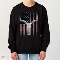 Bull Skull American Flag Cow Skull Western Graphic Wild West Great Gift Women's Sweatshirt thumb 0