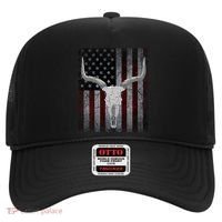 Bull Skull American Flag Cow Skull Western Graphic Wild West Great Gift Hat thumb 0