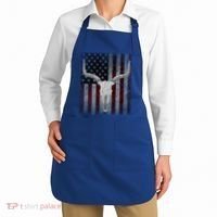 Bull Skull American Flag Cow Skull Western Graphic Wild West Great Gift Apron thumb 2