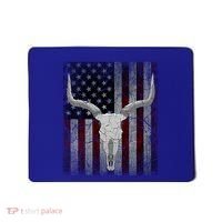 Bull Skull American Flag Cow Skull Western Graphic Wild West Great Gift Mousepad thumb 0