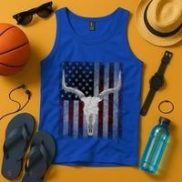 Bull Skull American Flag Cow Skull Western Graphic Wild West Great Gift Tank Top thumb 4