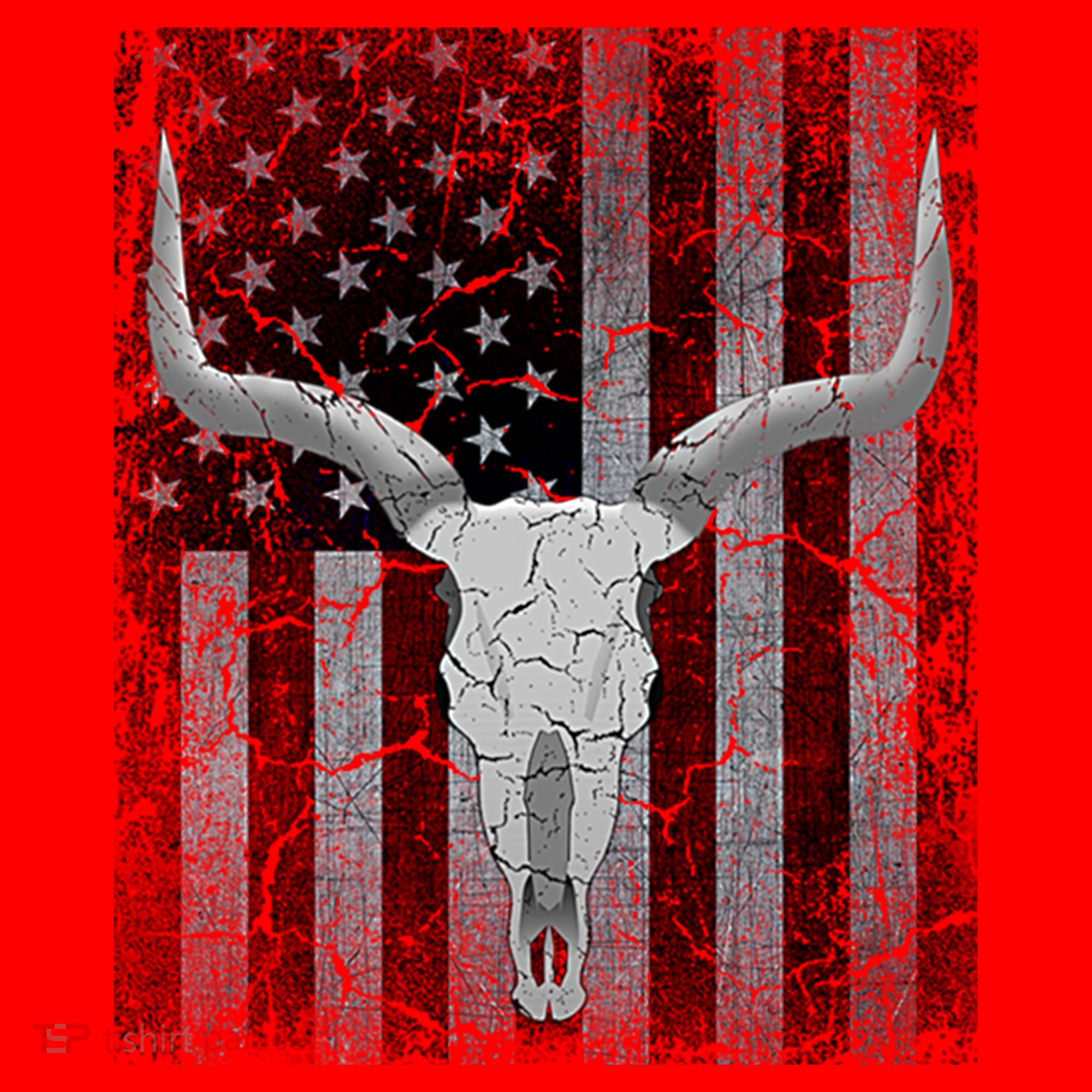 Bull Skull American Flag Cow Skull Western Graphic Wild West Great Gift Santa Hat