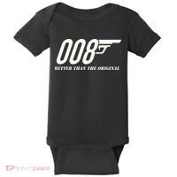 British Secret Agent 007 + 1 Better Than The Original Baby Bodysuit thumb 0