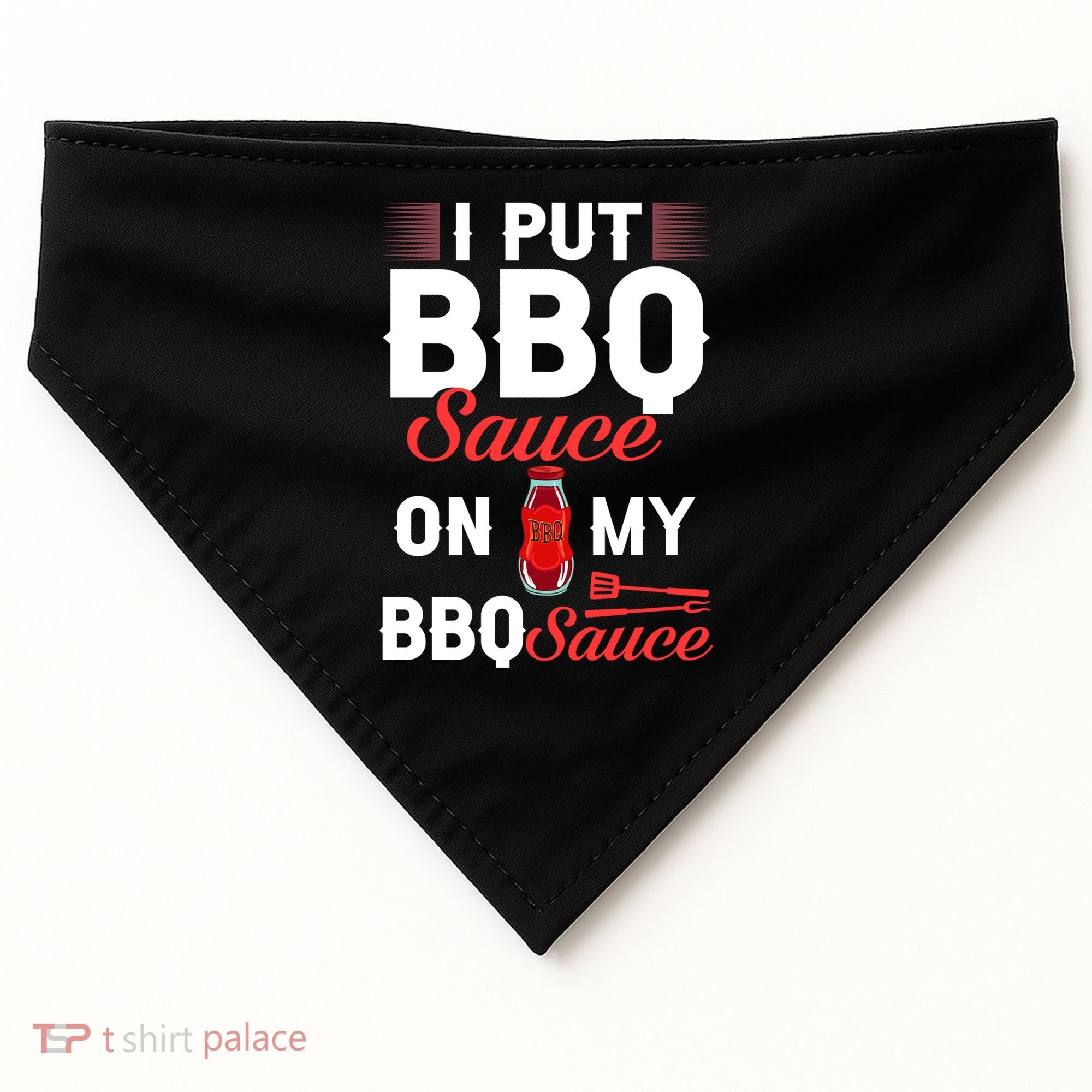 Bbq Sauce Barbeque Recipes Korean Barbecue Keto Gift USA-Made Doggie Bandana